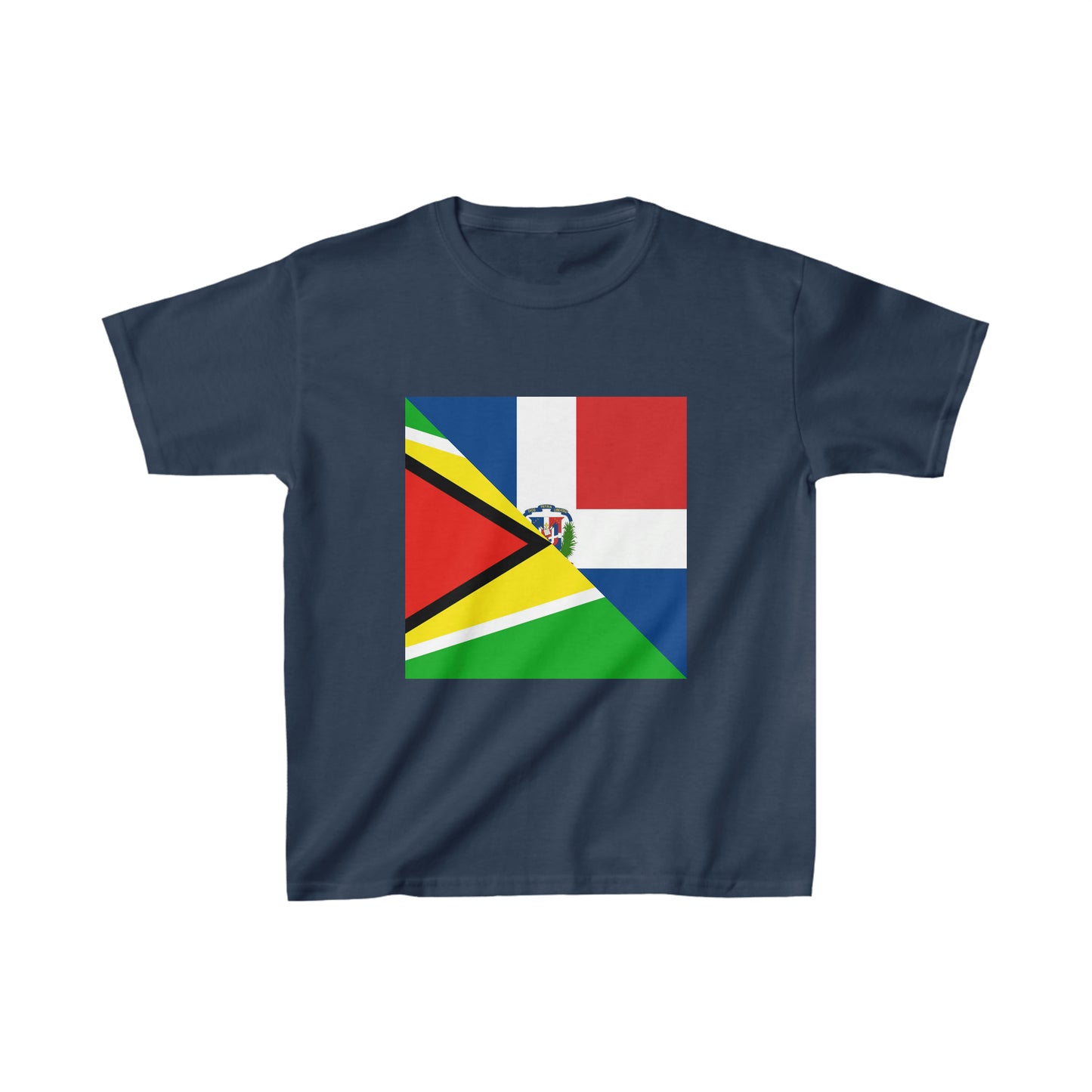 Kids Guyanese Dominican Republic Flag Guyana DR T-Shirt | Unisex Tee Shirt