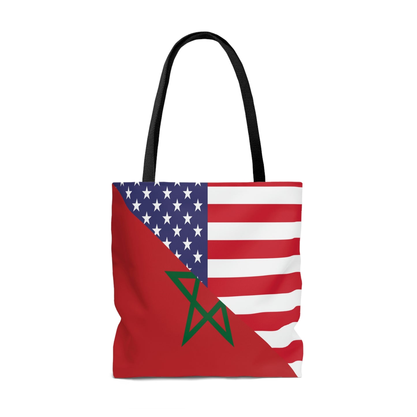 Moroccan American Flag Morocco USA Tote Bag | Shoulder Bag