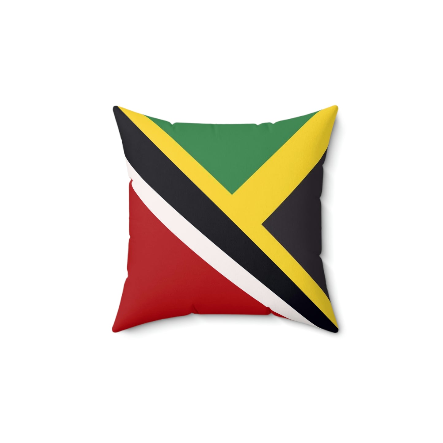 Trini Jamaican Flag | Trinidad Jamaica Flag Spun Polyester Square Pillow