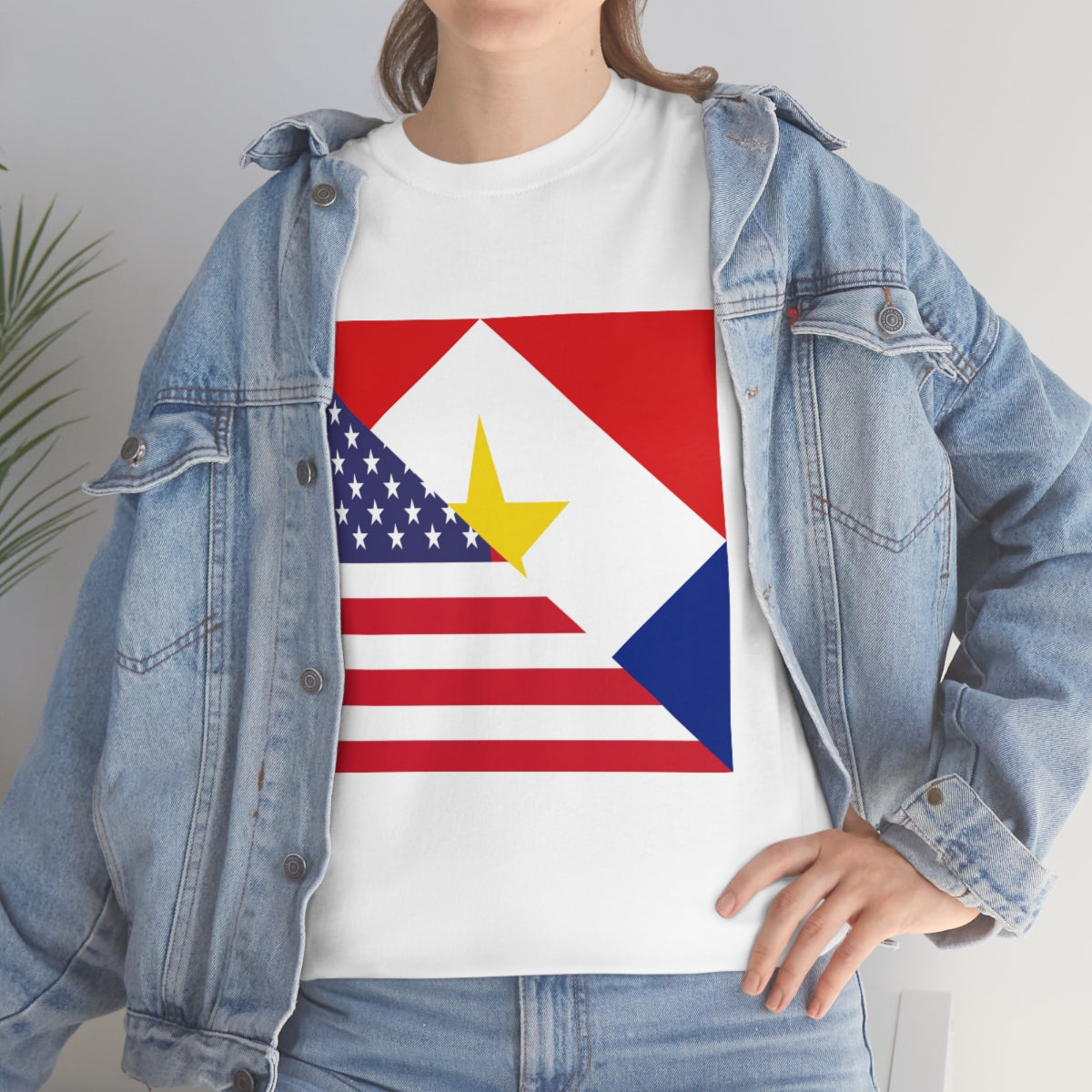 Saba American Flag Half Sabaean USA T-Shirt | Unisex Tee Shirt