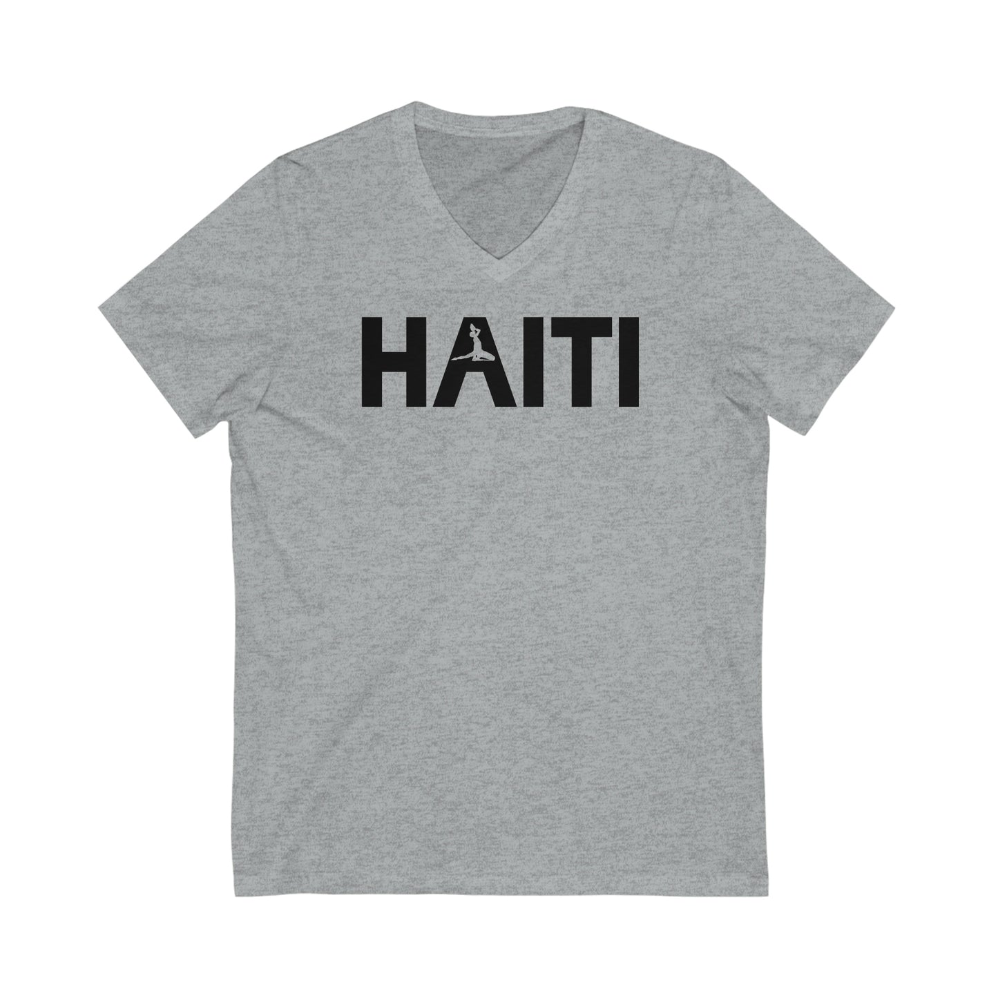 Haiti Neg Marron Black | New Mawon Haitan Text V-Neck T-Shirt | Unisex Vee Shirt