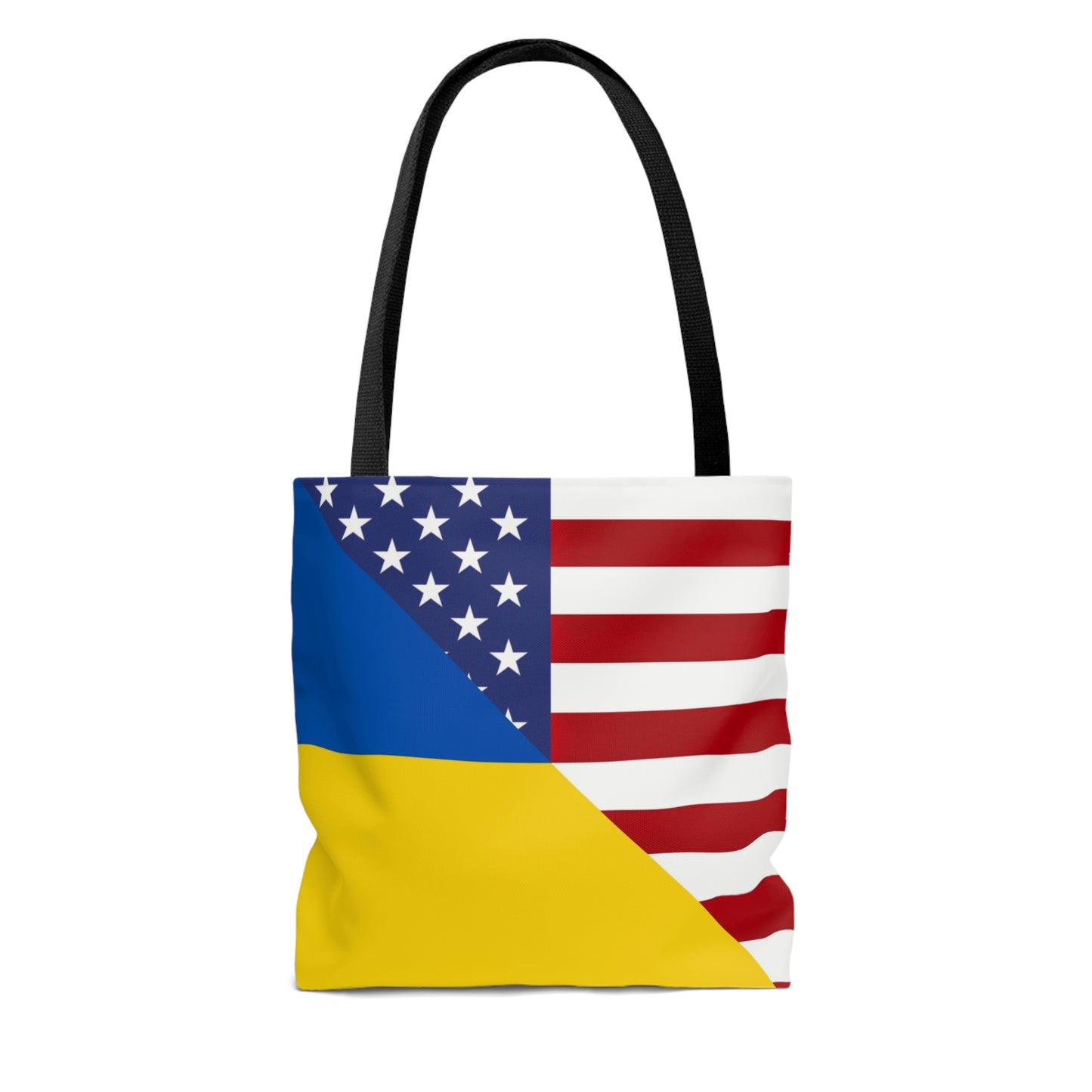 Ukrainian American Flag | Half Ukraine USA Tote Bag | Shoulder Bag