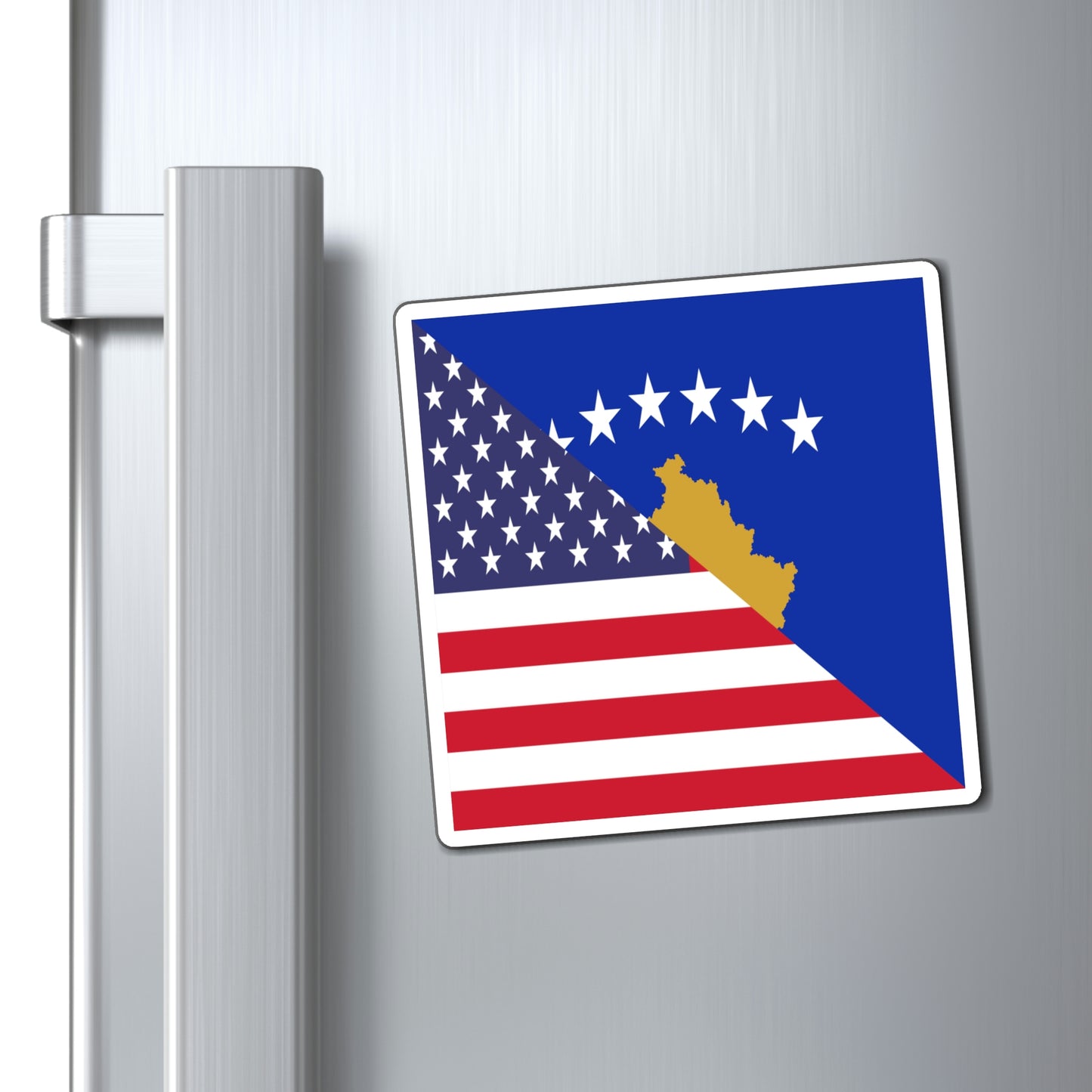 Kosovo American Flag Kosovar Magnet