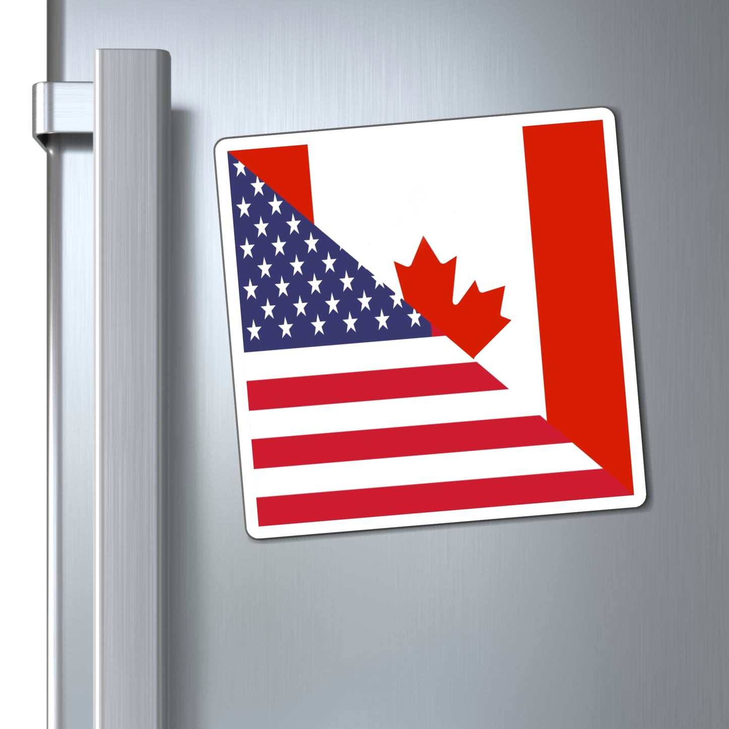 Canadian American Flag Canada USA Magnet