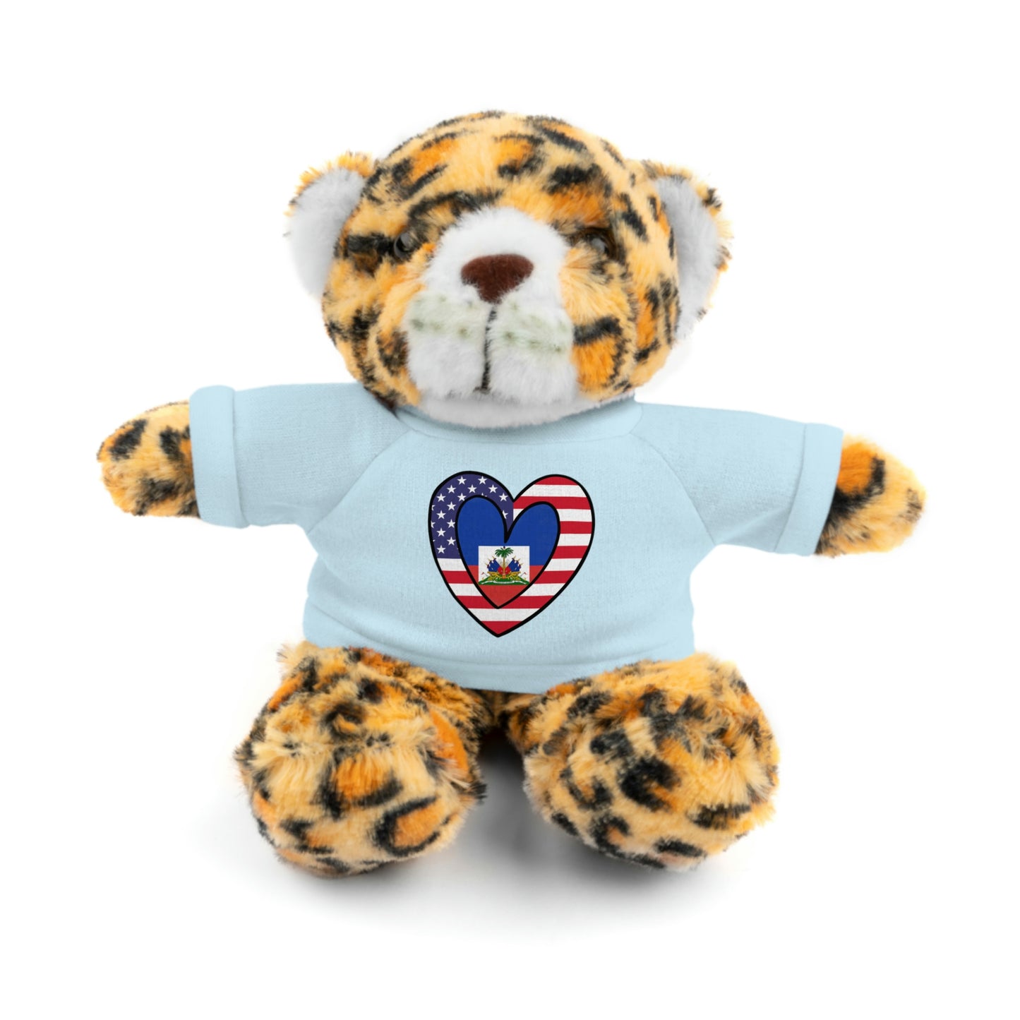 Haitian American Valentines Day Gift Stuffed Animal | Haiti USA Flag Toy