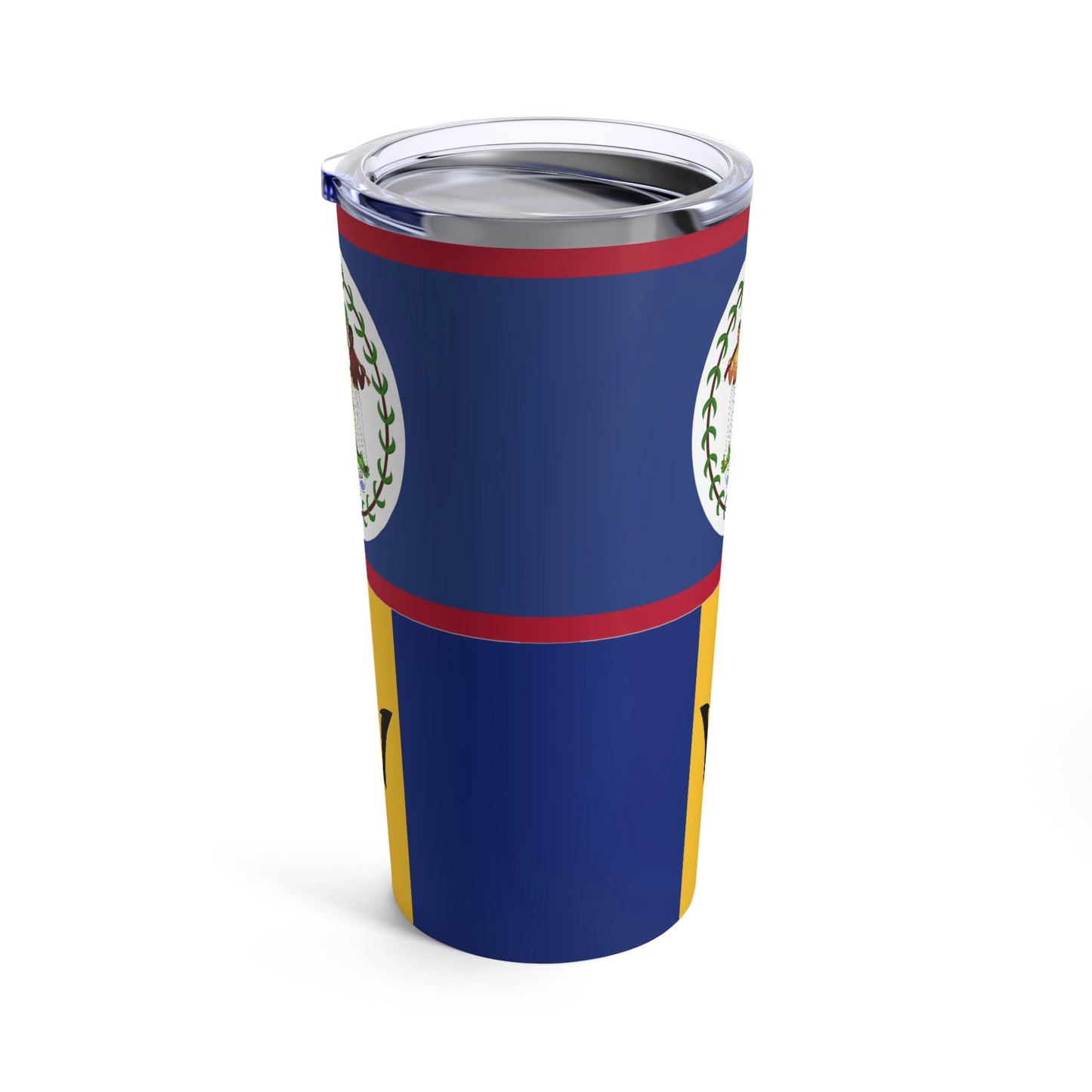 Belizean Bajan Flag Barbados Belize Tumbler 20oz