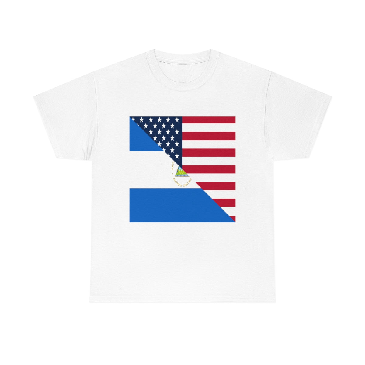 Nicaragua American Flag T-Shirt | Unisex Nicaraguan USA Tee Shirt