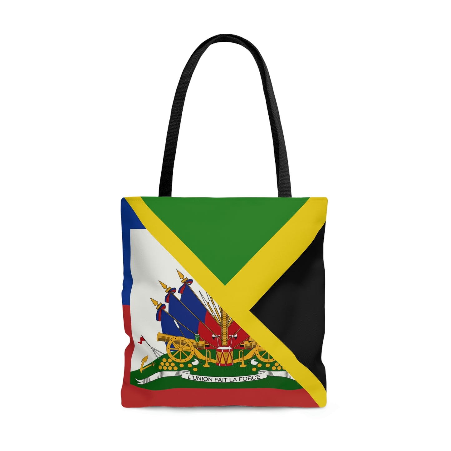 Haitian Jamaican Flag | Half Jamaica Haiti Tote Bag | Shoulder Bag