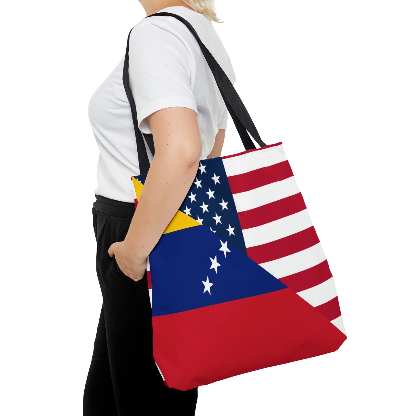 Venezuela American Flag Half Venezuelan USA Tote Bag | Shoulder Bag