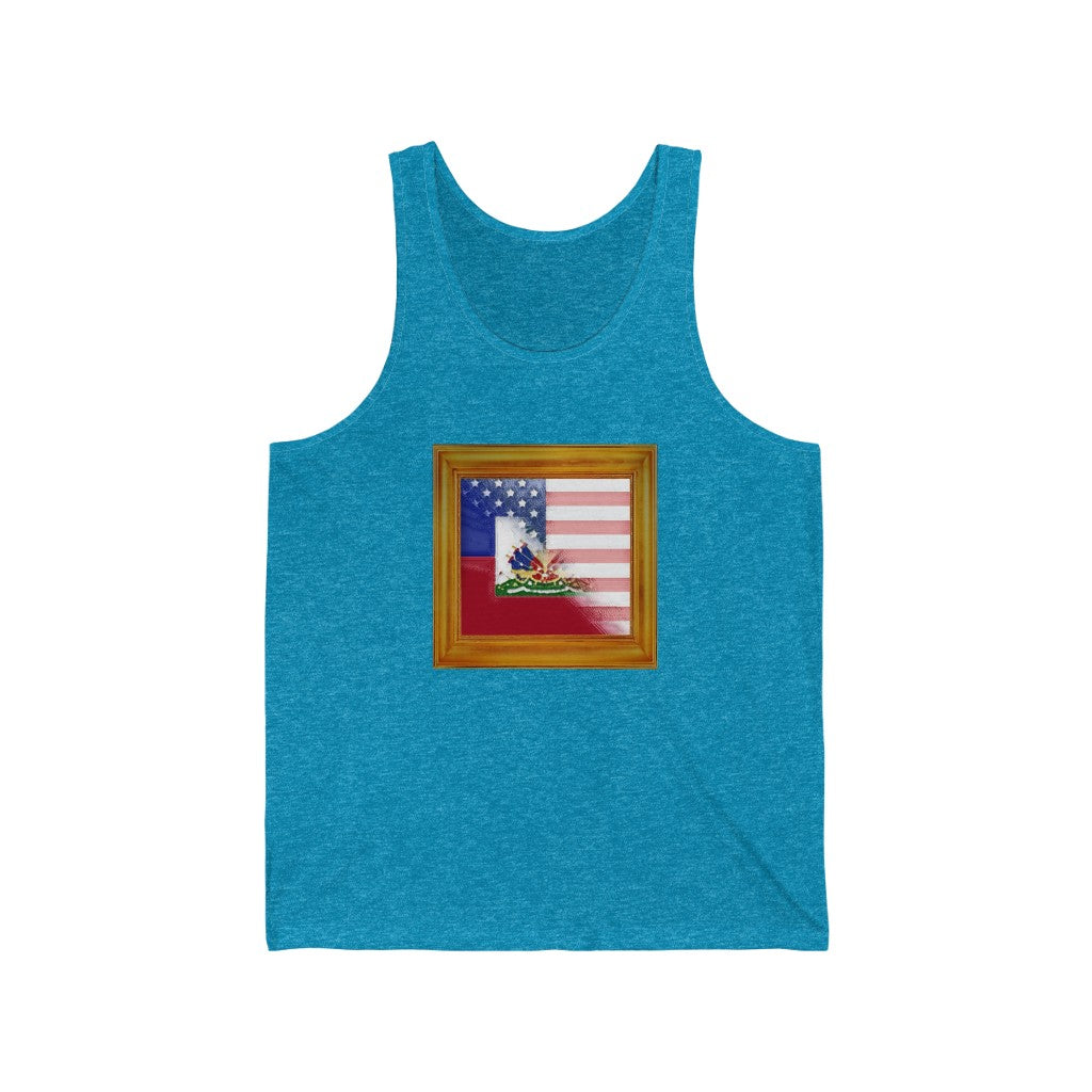 Haitian-American Flag Tank Top