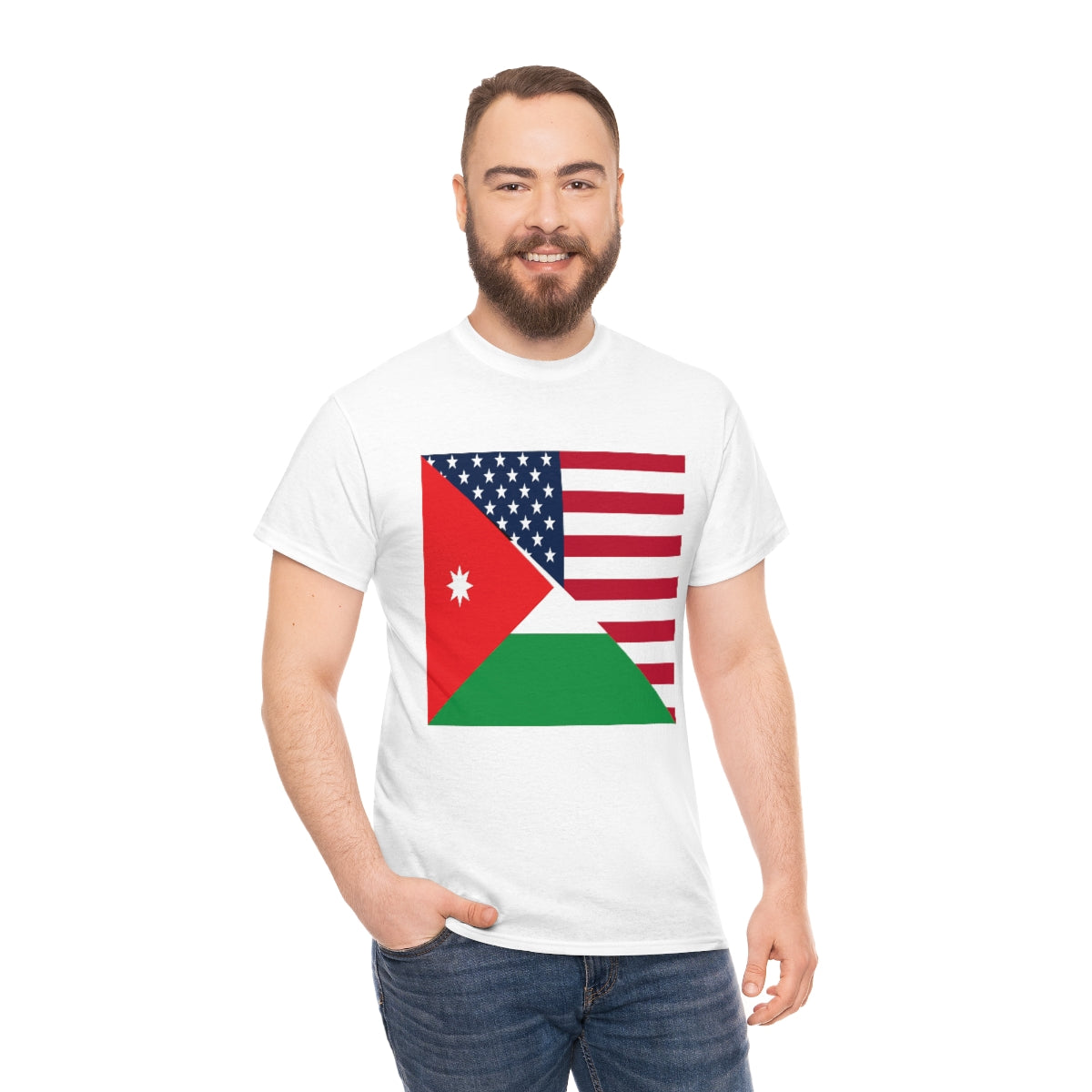 Jordan American Flag Half Jordanian USA T-Shirt | Unisex Tee Shirt