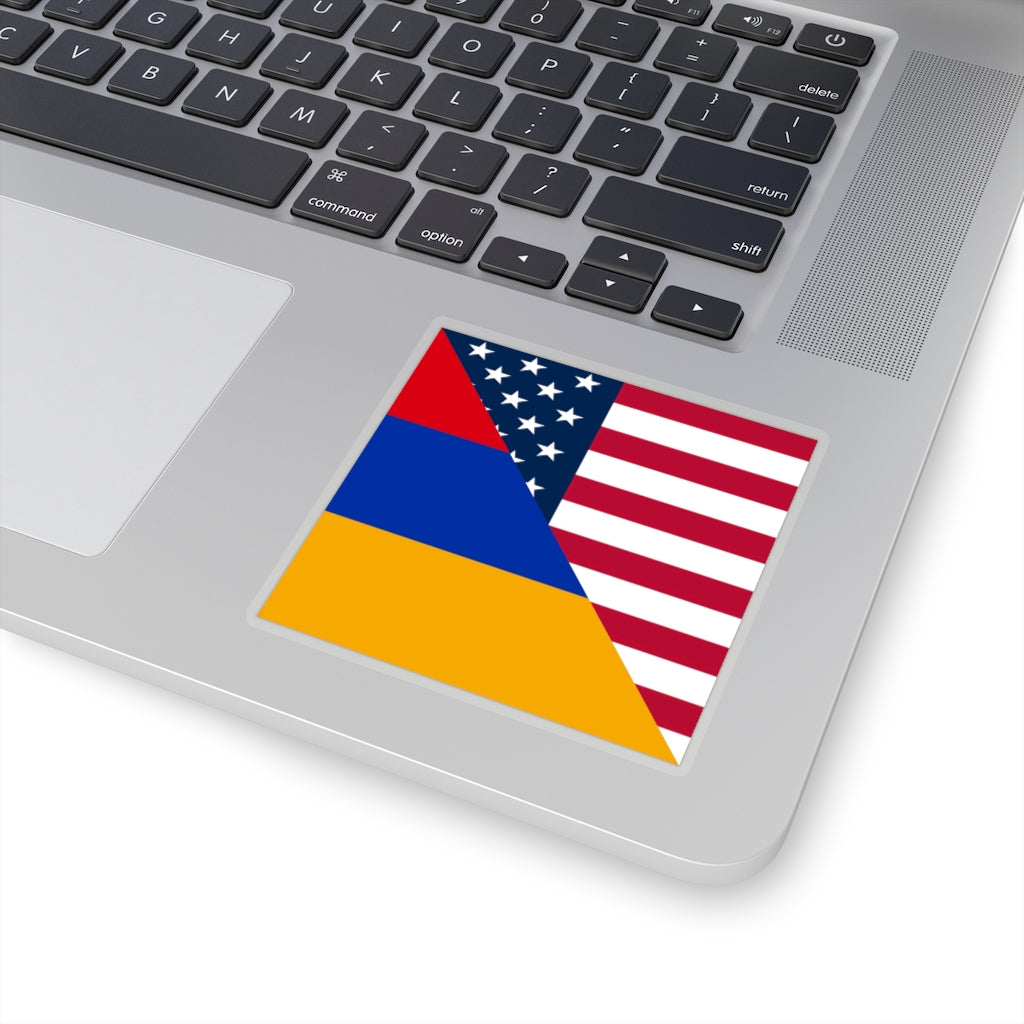 Armenian American Flag Sticker | Armenia USA