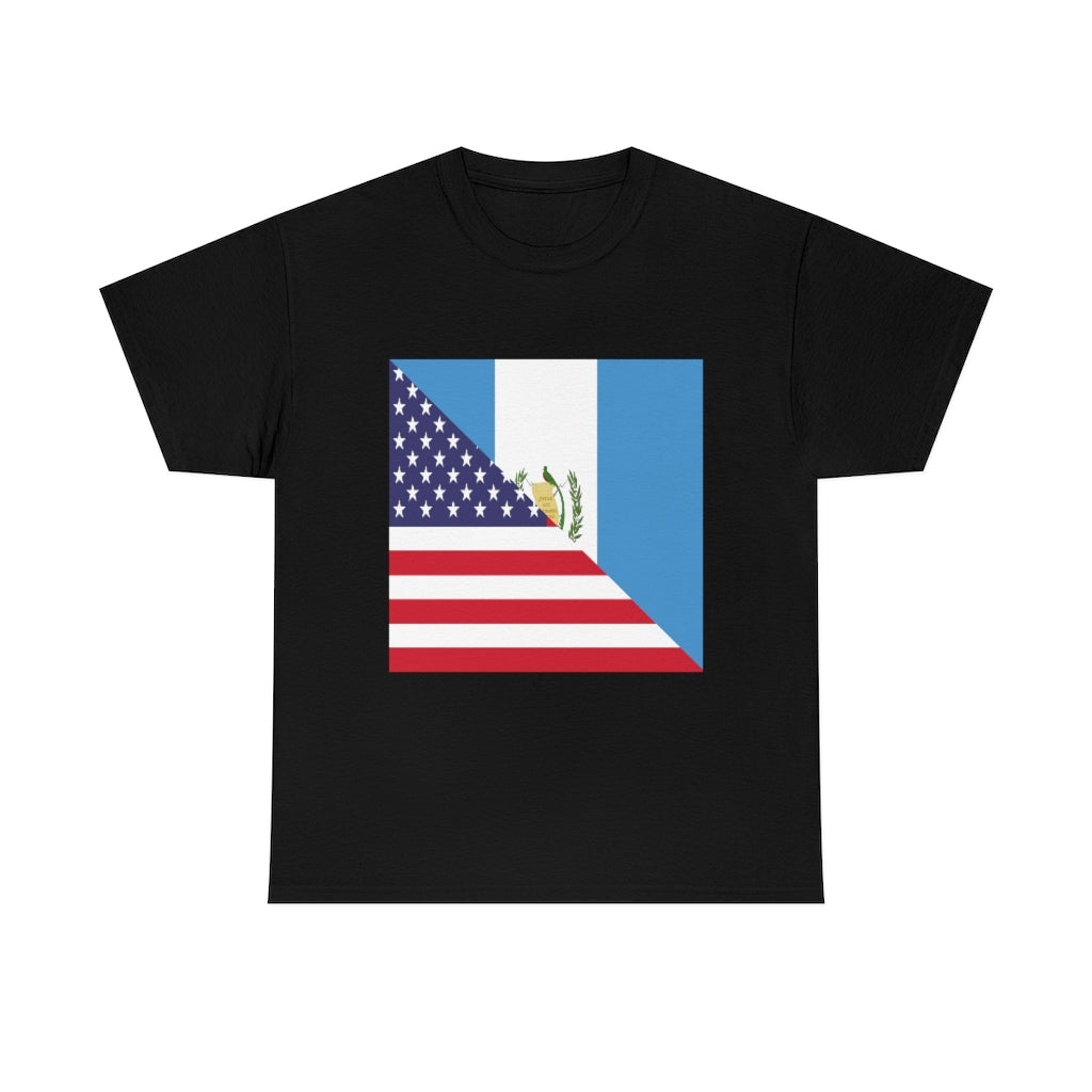 Guatemalan American Flag Tee Shirt | Unisex Guatemala USA Tshirt