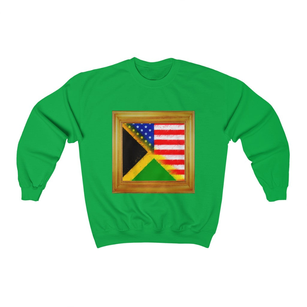 Jamaican-American Flag Crewneck Sweatshirt