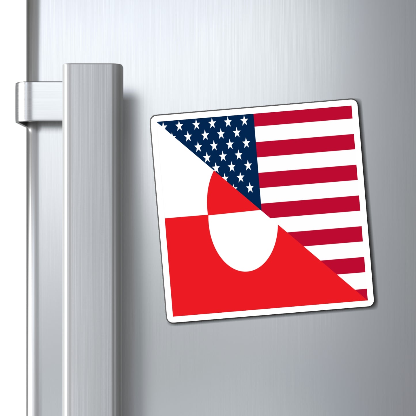 Greenland American Flag Half Greenlander USA Magnet