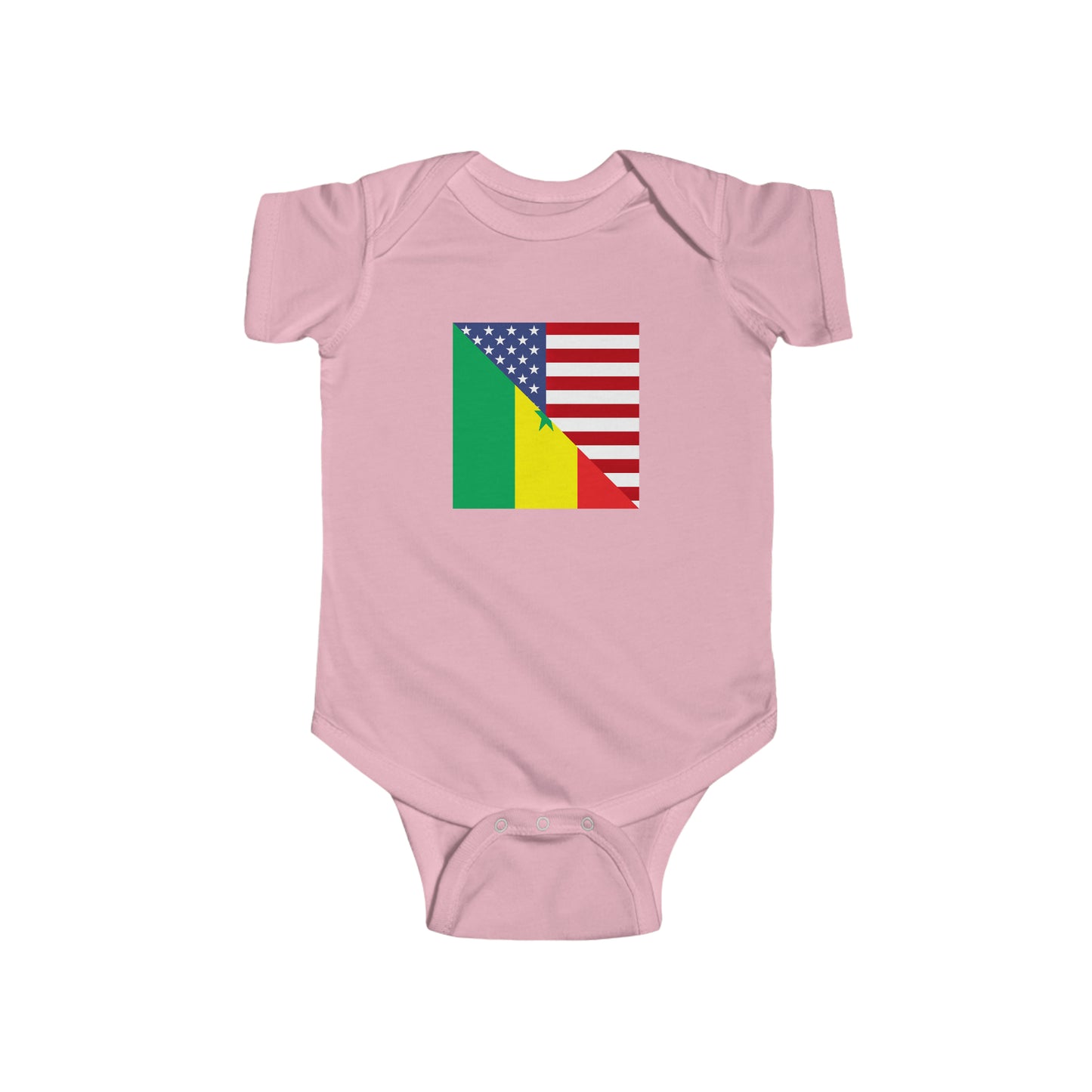 Senegalese American Flag Half Senegal USA Baby Bodysuit | Newborn Boy Girl