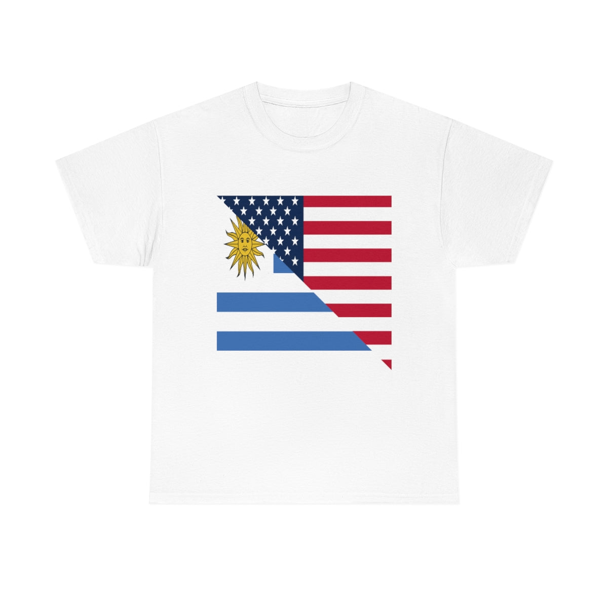 Uruguay American Flag Half Uruguayan USA T-Shirt | Unisex Tee Shirt