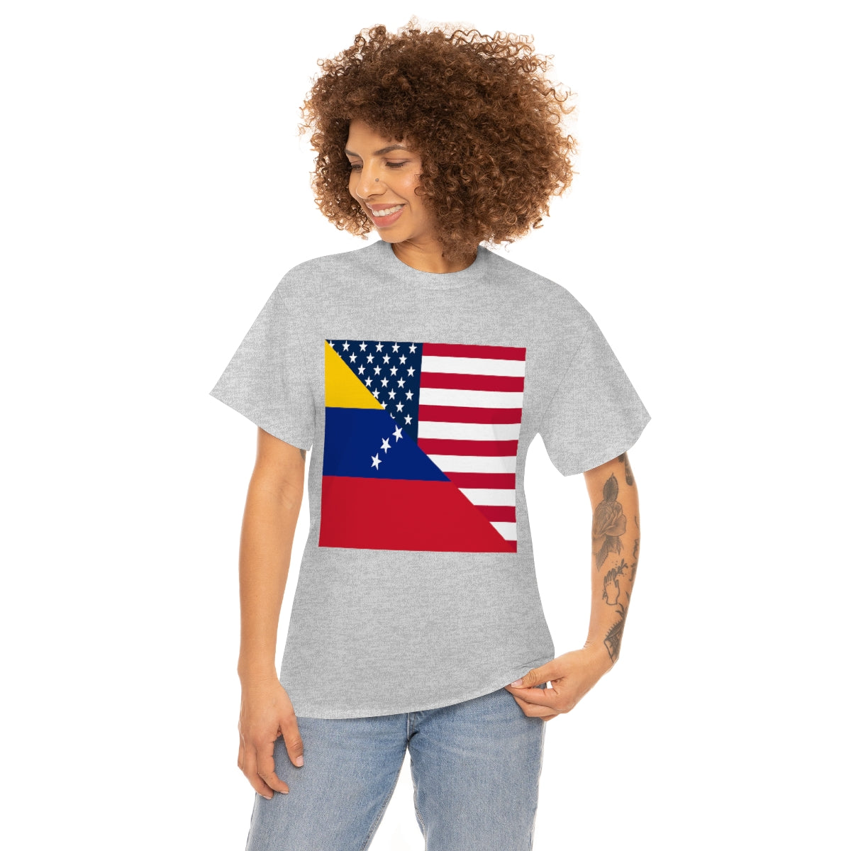 Venezuela American Flag Half Venezuelan USA T-Shirt | Unisex Tee Shirt