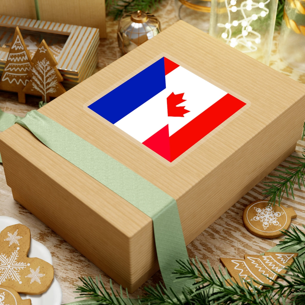 Canadian French Flag Sticker | Canada France Stickers