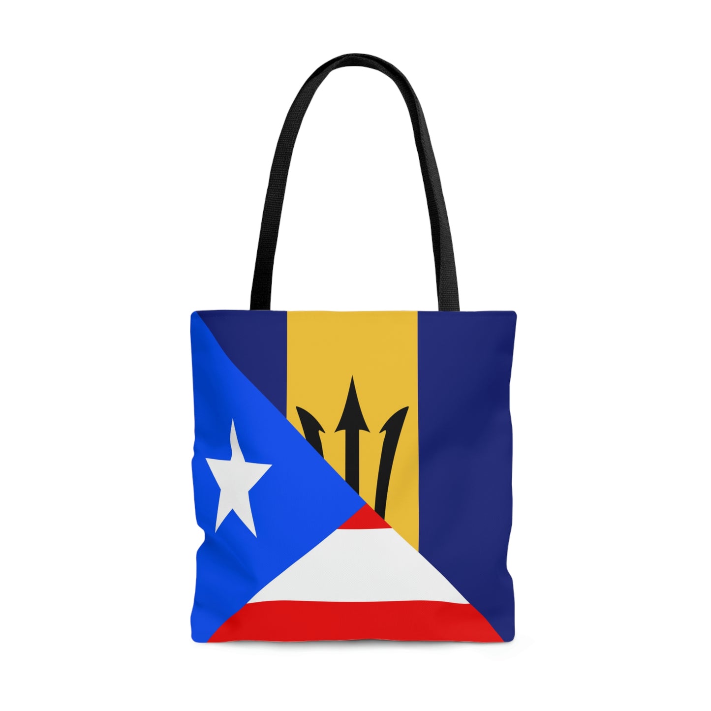 Bajan Puerto Rican Flag Puerto Rico Barbados Tote Bag | Shoulder Bag