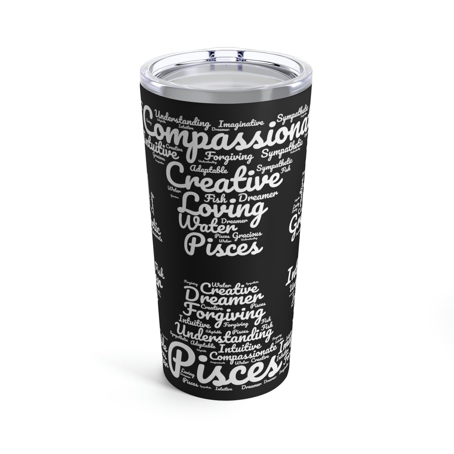 Pisces Zodiac Astrology Sign Traits White Tumbler 20oz