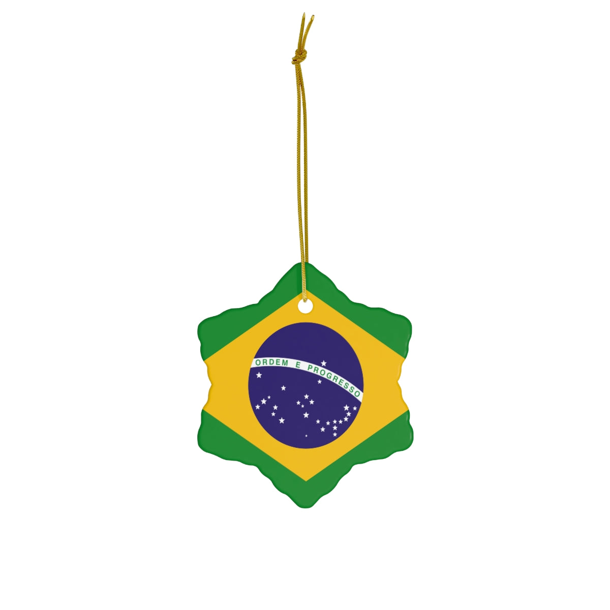 Brazil Flag Ceramic Ornaments | Brazilian Brasil Christmas Tree