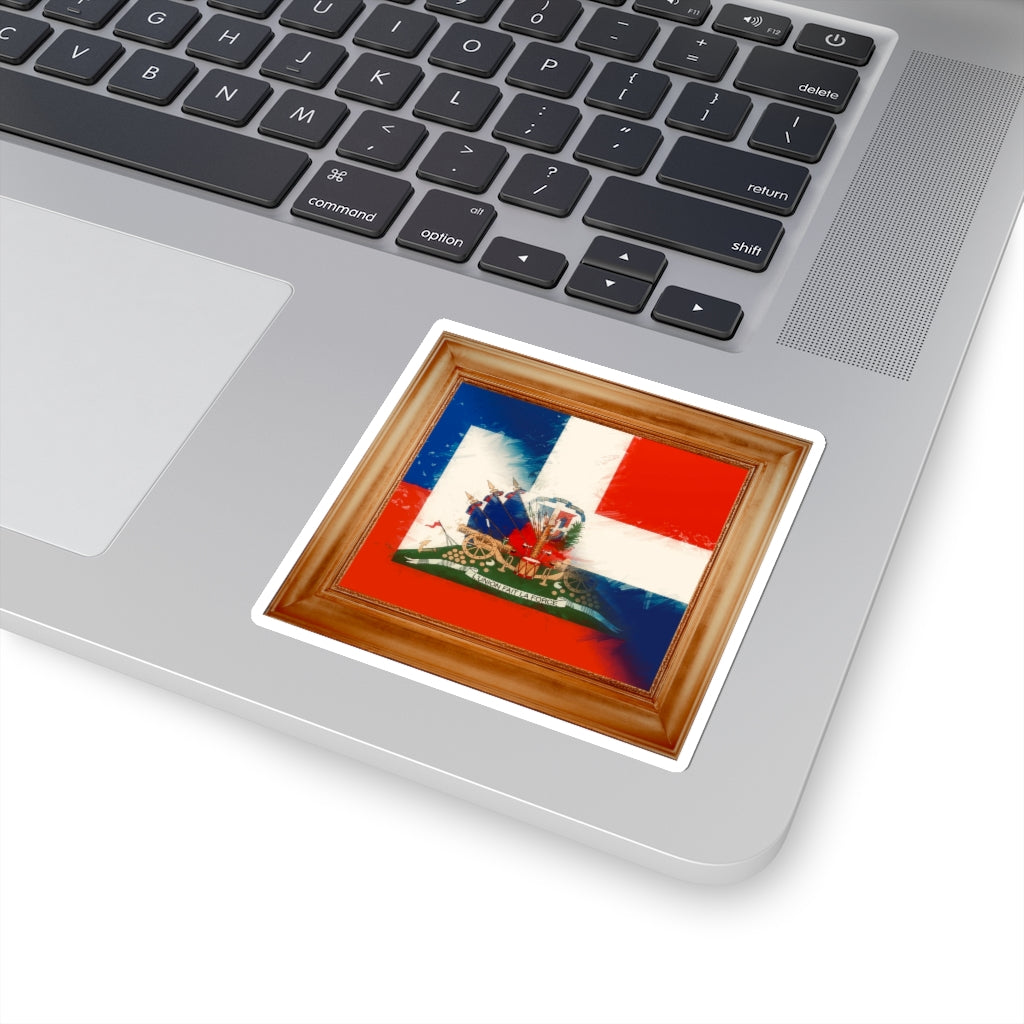 Hispaniola Haiti Dominican Republic Sticker | Haitian Dominican Painting Sticker