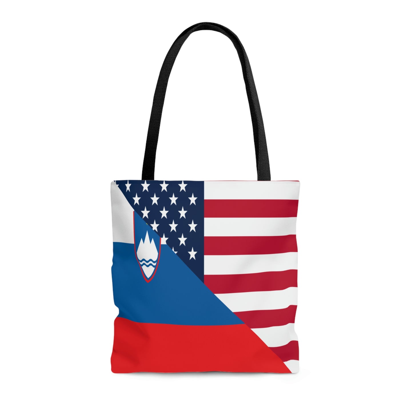 Slovenia American Flag Half Slovenian USA Tote Bag | Shoulder Bag