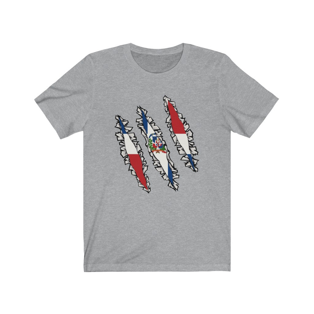 Slashed Dominican Flag Shirt | DR Dominican Republic Tee Men Women Clothing