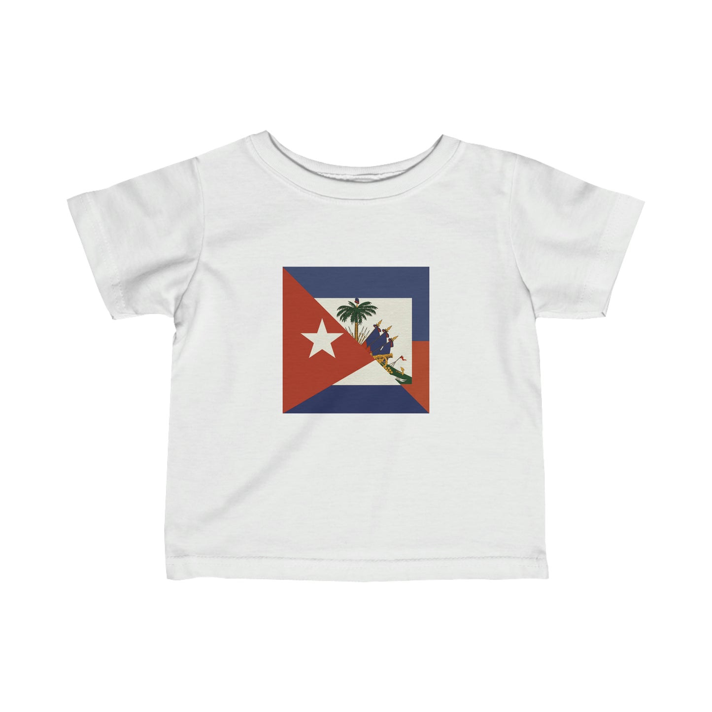 Infant Haiti Cuba Flag | Haitian Cuban Ayiti Cubano Toddler Tee Shirt