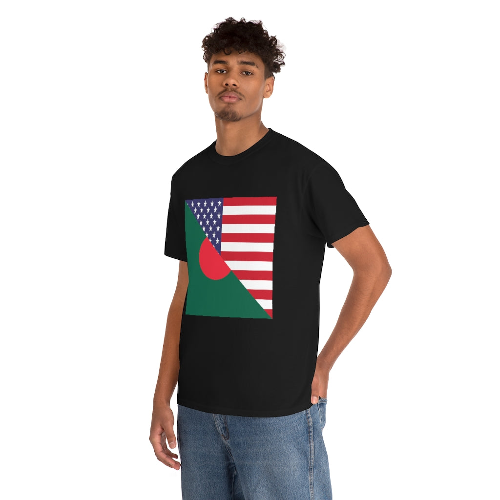 Bangladesh American Flag Tee Shirt | Unisex Bangladeshi USA Tshirt