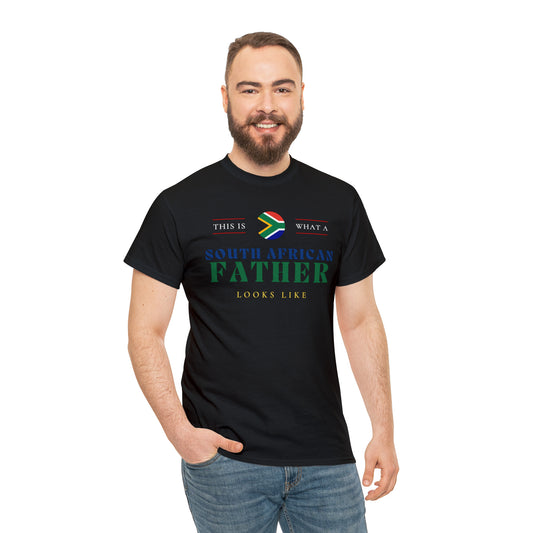 South African Father Looks Like Africa Flag Fathers Day T-Shirt | Unisex Tee Shirt