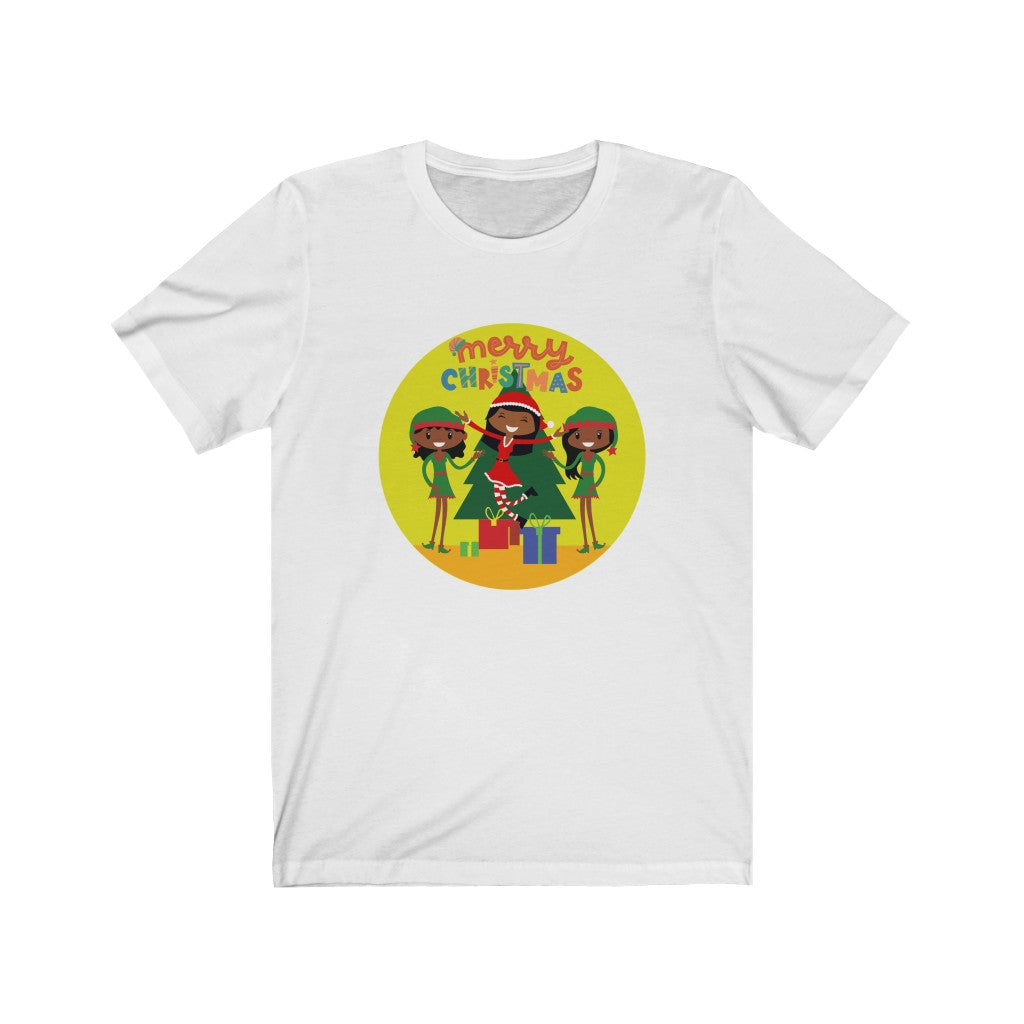 Merry Christmas Black Women T-Shirt | Black Christmas Shirt