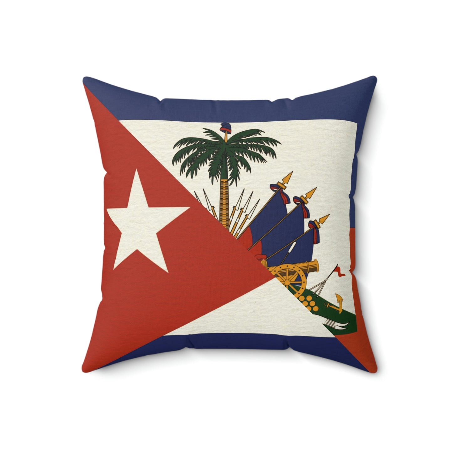 Haiti Cuba Flag | Haitian Cuban Ayiti Cubano Spun Polyester Square Pillow