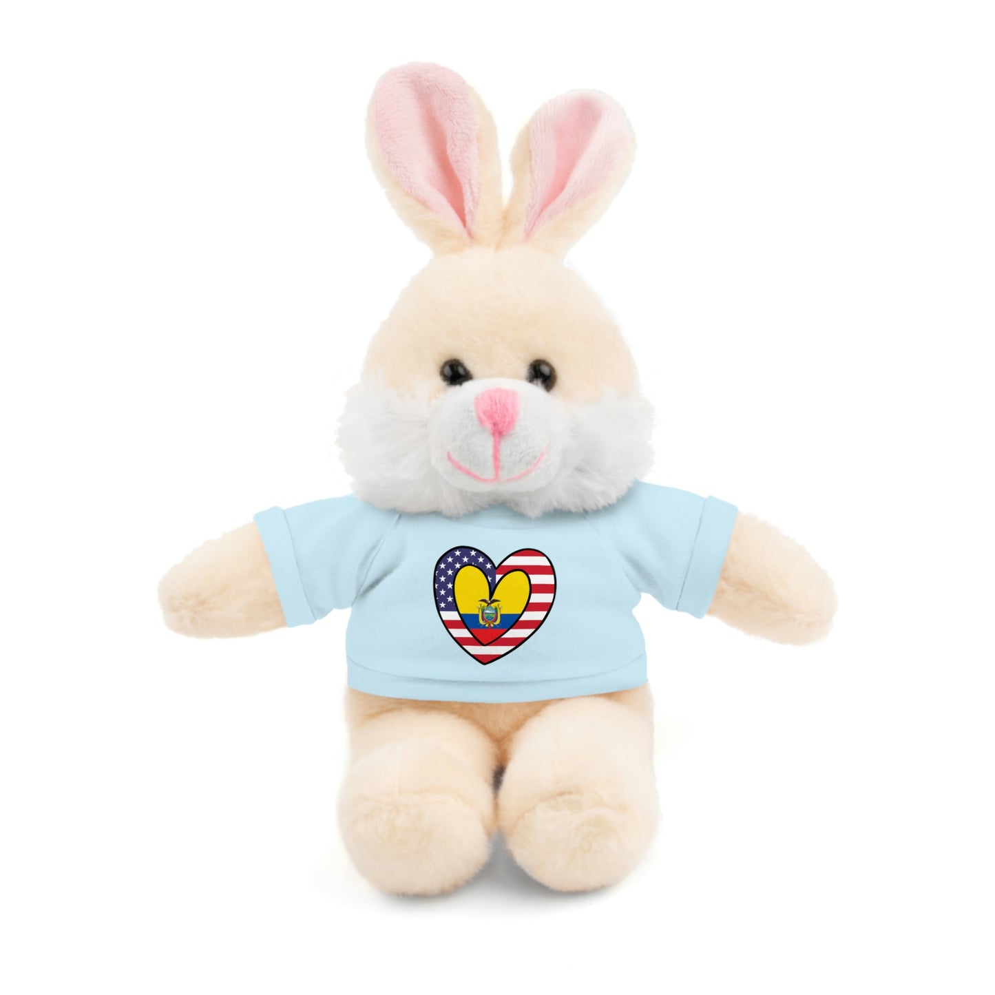 Ecuadorian American Valentines Day Gift Stuffed Animal | Ecuador USA Flag Toy