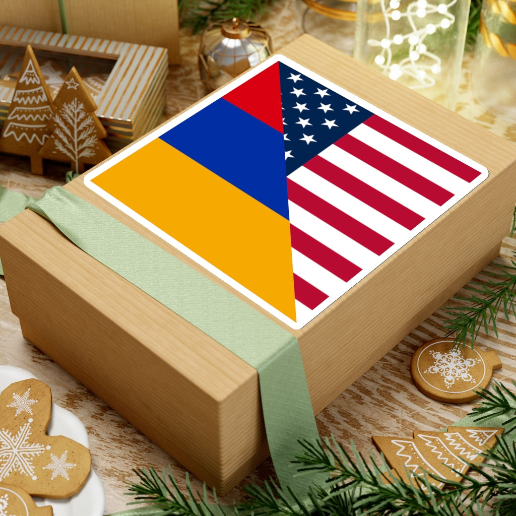 Armenian American Flag Sticker | Armenia USA