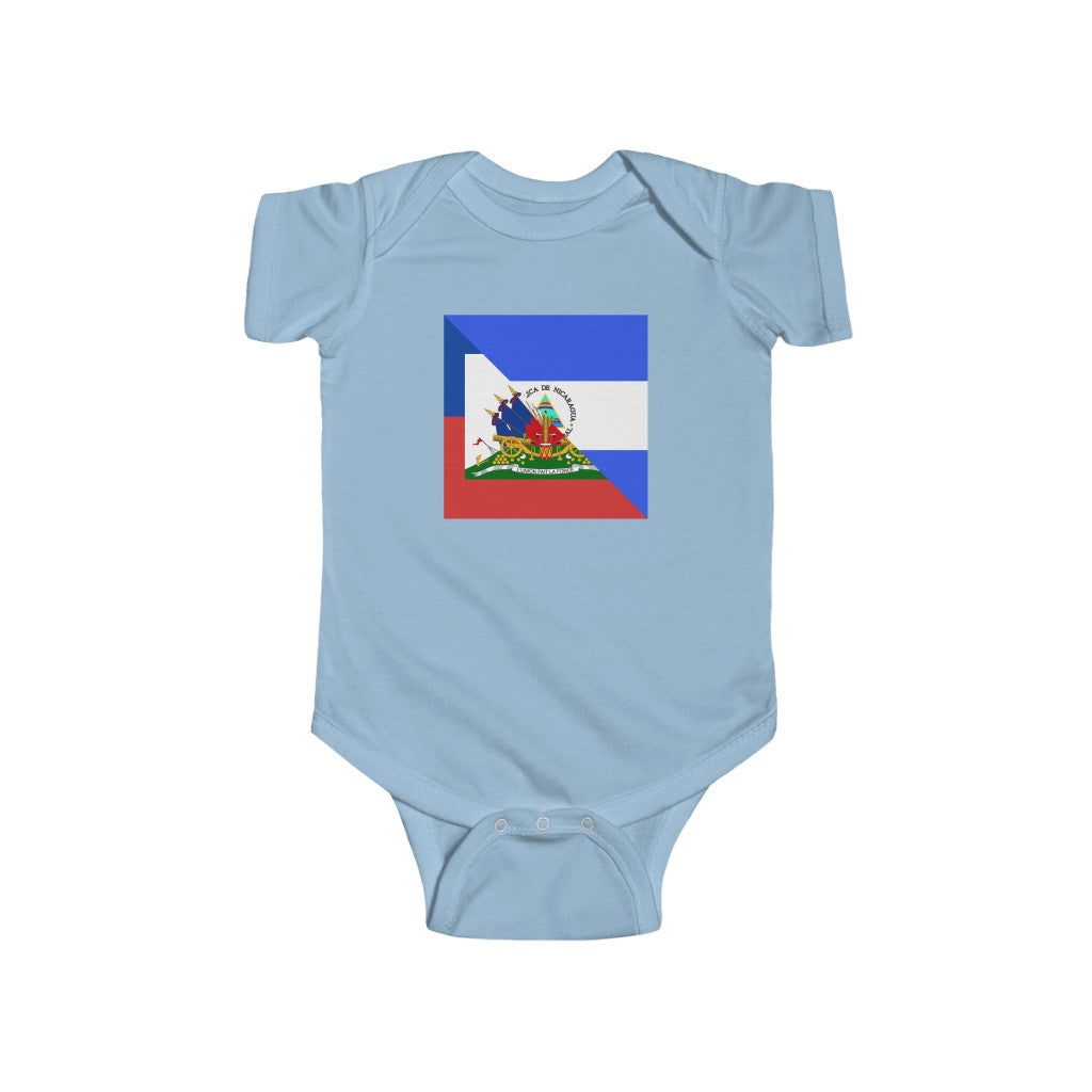 Newborn Haiti - Nicaragua Flag | Half Haitian Nicaraguan Baby Boy Girl