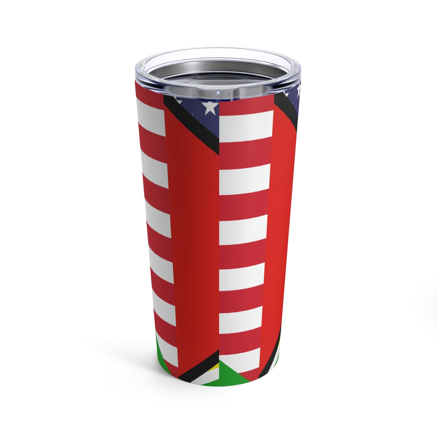 Guyana American Flag Half Guyanese USA Tumbler 20oz