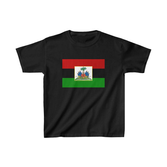 Kids Pan-African Haitian Flag | Pan African Haiti T-Shirt | Unisex Tee Shirt