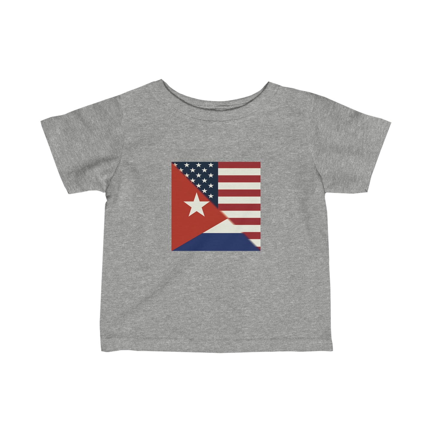 Infant Cuba America Flag | USA Cuban Flag Toddler Tee Shirt