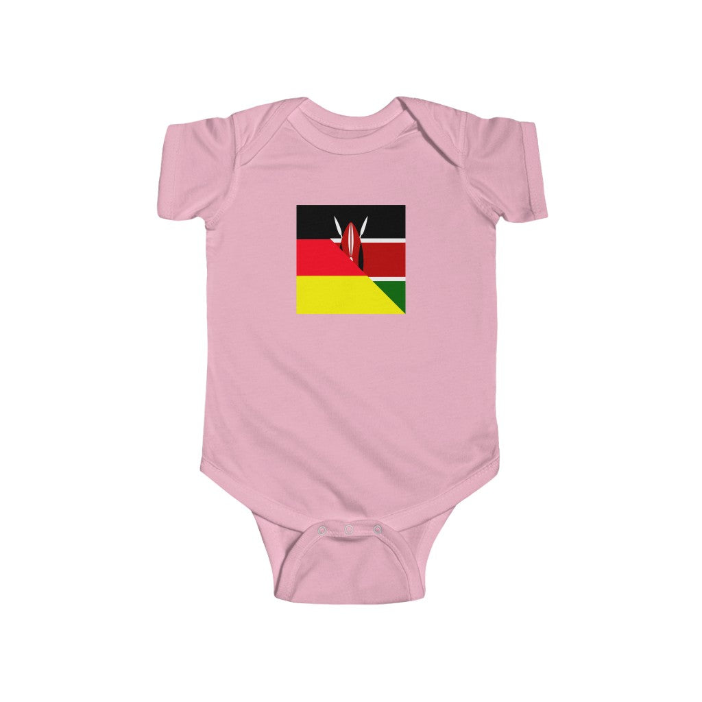 Kenyan German Flag Baby Bodysuit | Kenya Germany Newborn Boy Girl