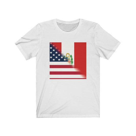 Half Peru - America Flag Tee | United States Peruvian Clothing