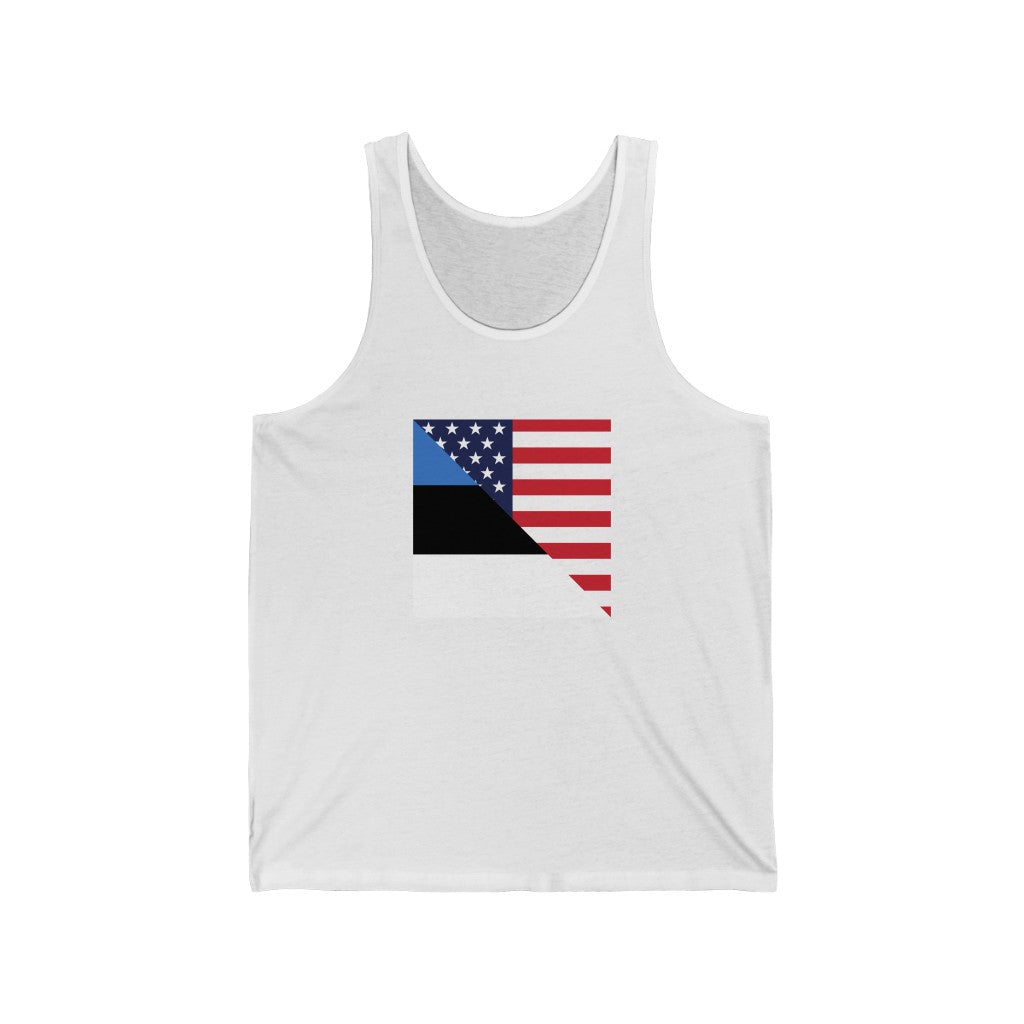 Estonian American Flag Tank Top | Unisex Estonia Men Women Apparel