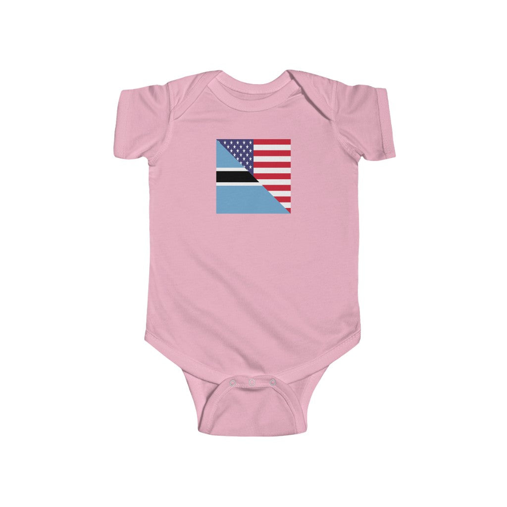 Botswana American Flag Baby Bodysuit | Botswanan USA Baby Boy Girl