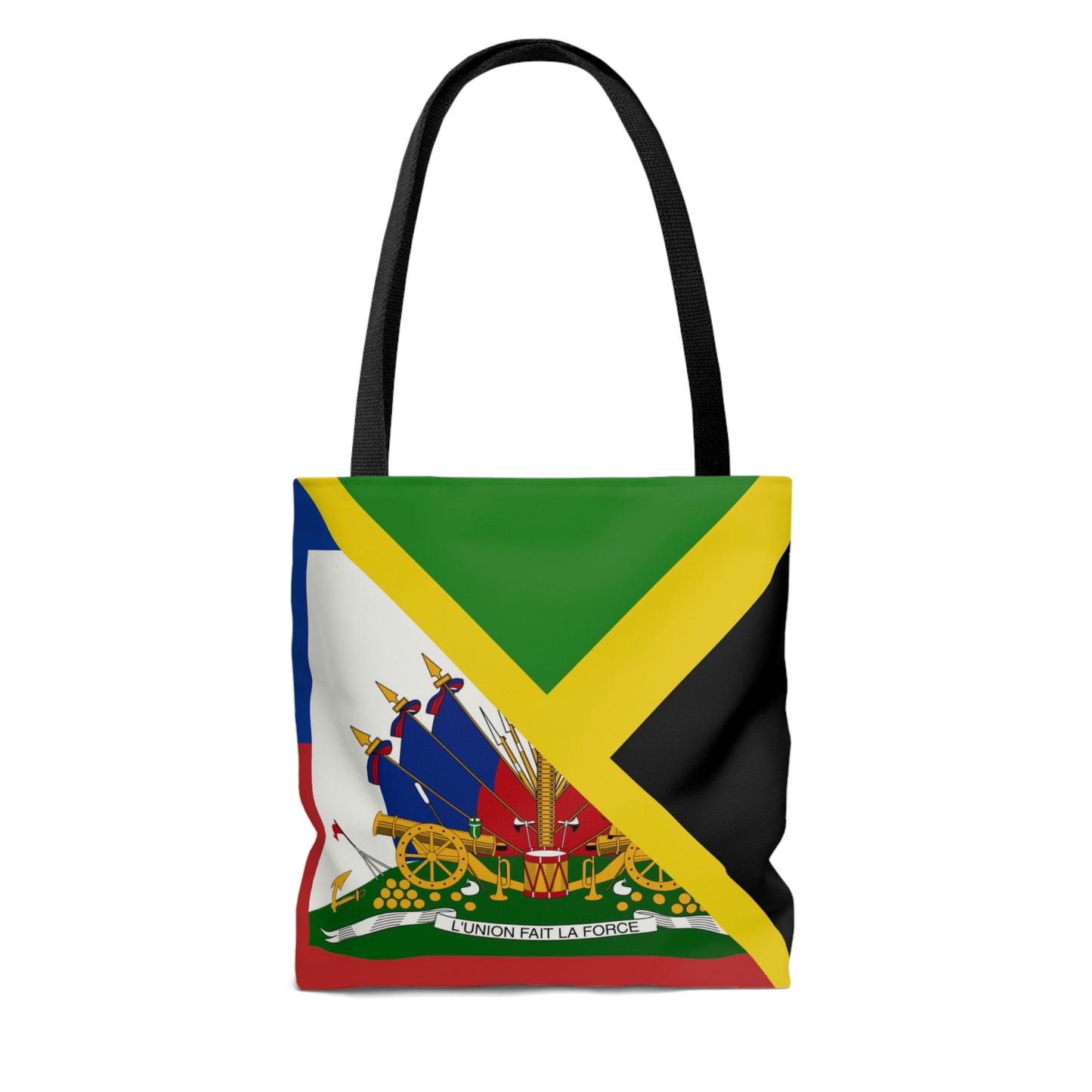 Haitian Jamaican Flag | Half Jamaica Haiti Tote Bag | Shoulder Bag