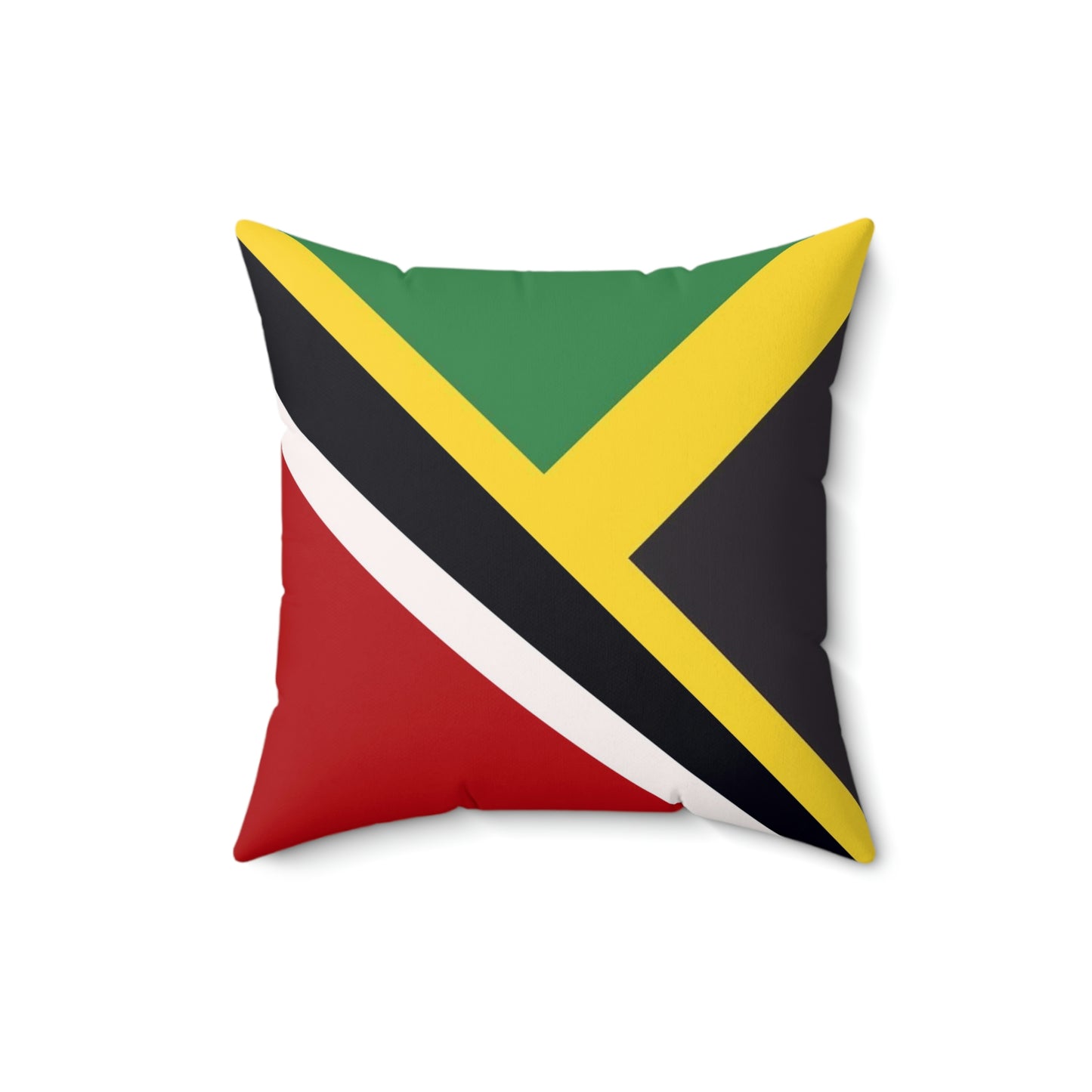 Trini Jamaican Flag | Trinidad Jamaica Flag Spun Polyester Square Pillow