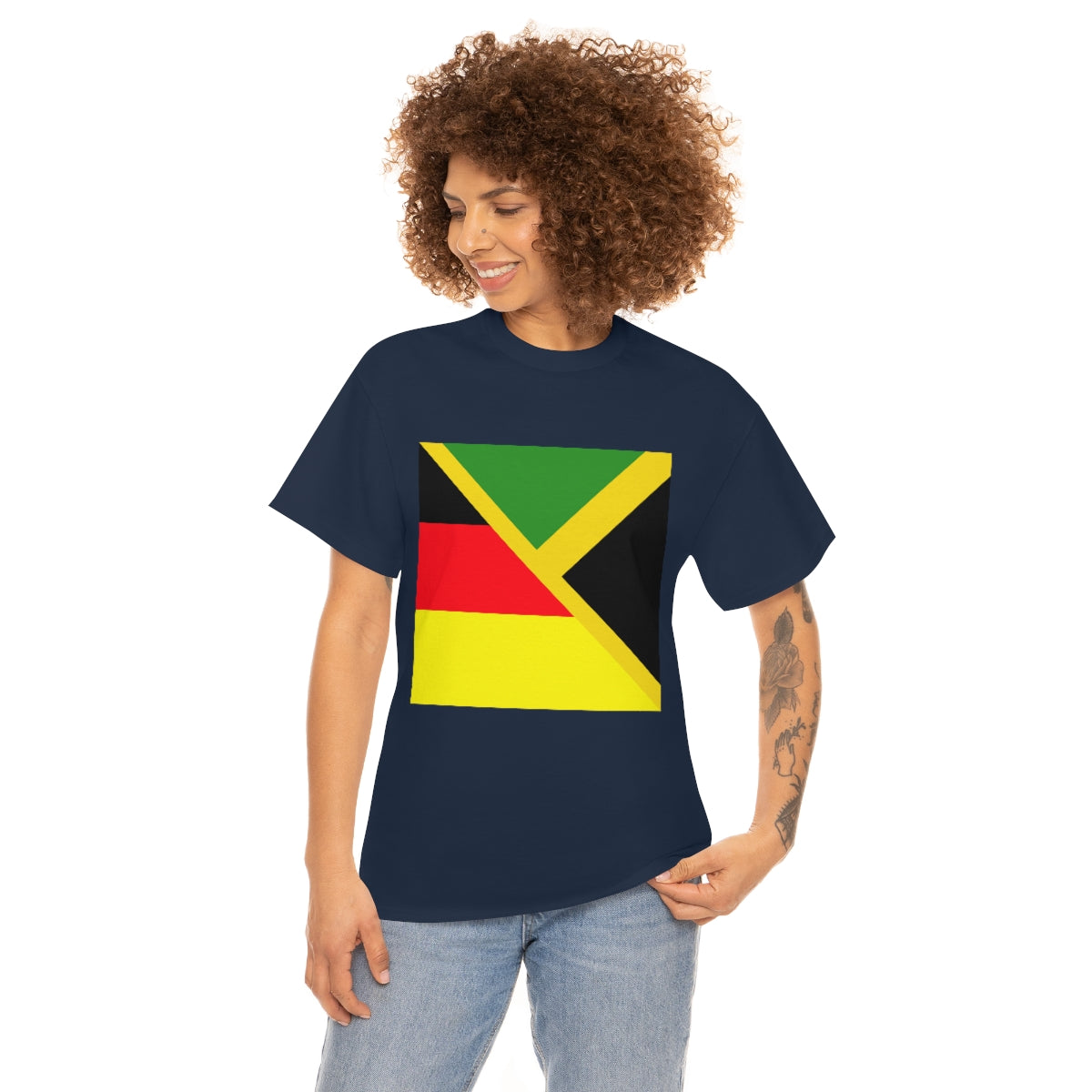 Jamaican German Flag Tee Shirt | Unisex Jamaica Germany USA Tshirt