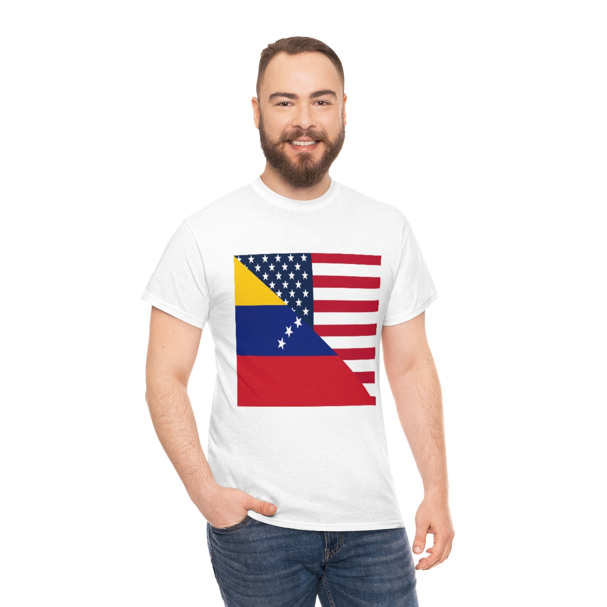 Venezuelan American Flag T-Shirt | Unisex Venezuela USA Tee Shirt