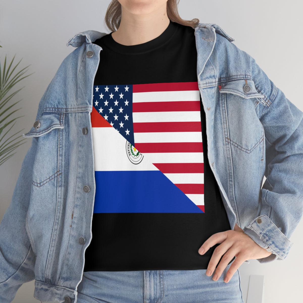 Paraguay American Flag Half Paraguyan USA T-Shirt | Unisex Tee Shirt