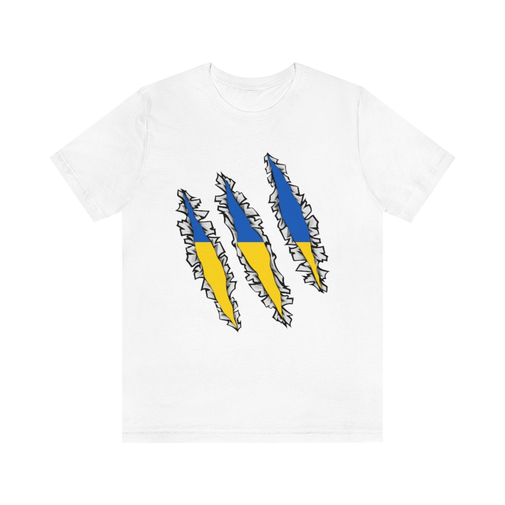 Slashed Ukrainian Flag Shirt | Ukraine Tee Men Women Clothing